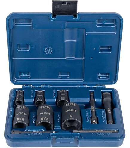 VACO VAC4092 2-in-1 Impact Flip Socket Set, 1/4-Inch Drive